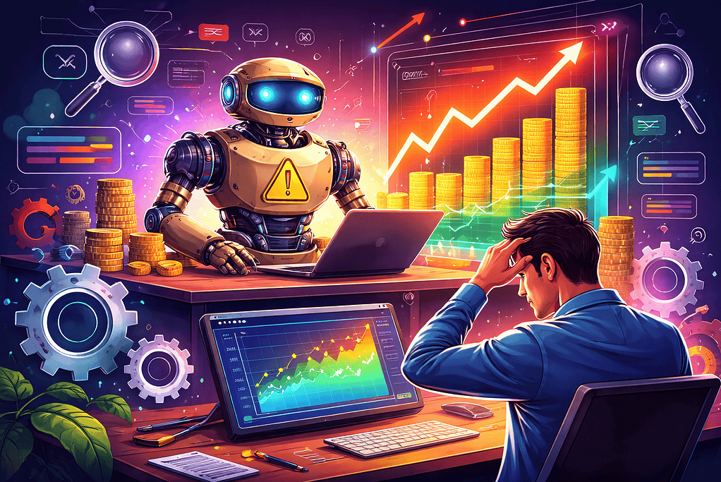 Un robot de trading et l'inquiétude du trader qui tente de l'optimiser