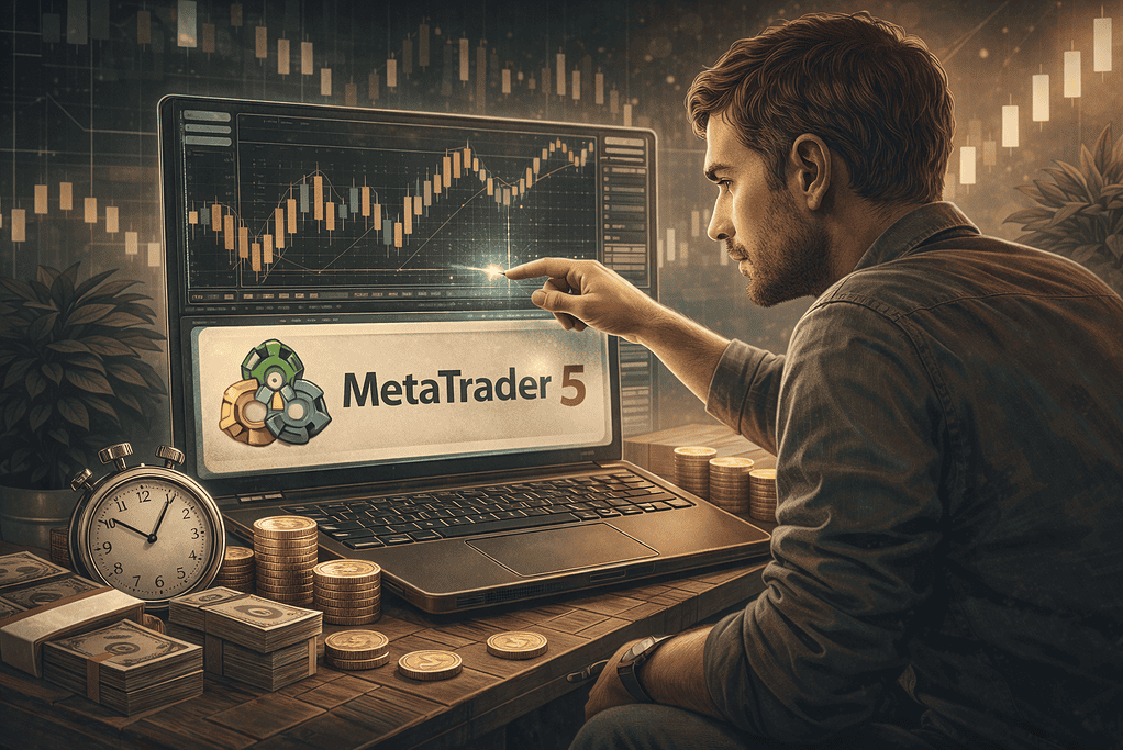 Image d'un trader qui utilise MetaTrader 5